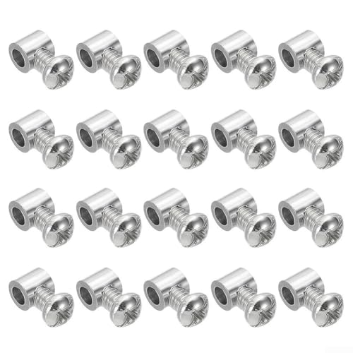 Lot de 20 clips métalliques durables pour une gestion efficace des fils et des câbles (vis cruciformes F)