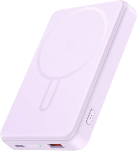 Miniatura 10 de Paquete de batería magnético para Magsafe de 12000 mAh, banco de energía magnético portátil, cargador rápido de 20W, USB C, cargador inalámbrico