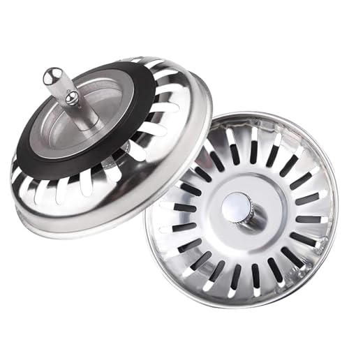 Colador para fregadero de cocina de acero inoxidable 2 piezas miniatura 2