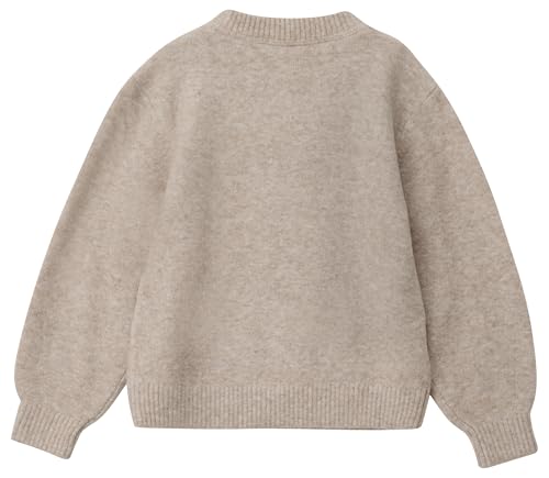 Pull-over fille 140 haut de gamme en tricot fin et finitions soignées