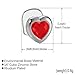 Enamel Shape Hip Hop Mouth Red Heart Teeth Grillz–18K Gold Plated & Silver, Fashion Accessory for Parties, Streetwear Cosplay(Silver)