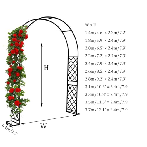 Arche de jardin en métal robuste et structure rigide anti-intempéries - 7