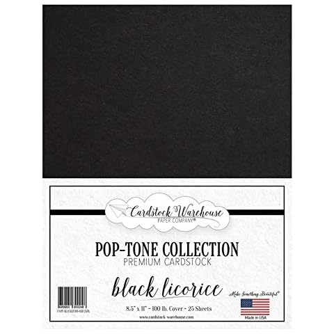 Cardstock Warehouse Black Licorice Matte Paper Cover