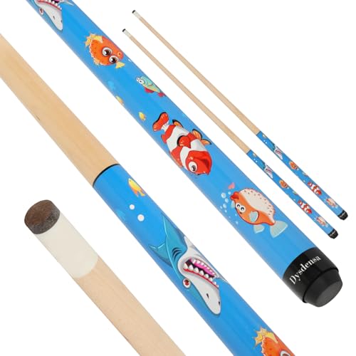 Dysdensa Kids Short Pool Cue Set of 2, Canadian Maple Wood, 4 Sizes (36/42/48/52 Inch) with...