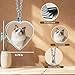 QYH Personalized Pet Ashes Necklace with Custom Photo and Engraving, Heart Shaped Urn Pendant, Cremation Jewelry Memorial Gift for Dogs and Cats (Dog Urm)