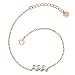 Produktbild Glanzstücke München Damen-Armband Sterling Silber 925 rosévergoldet mit Anhänger Bergkristall - Edelstein-Armband filigran in Rosegold-Farben