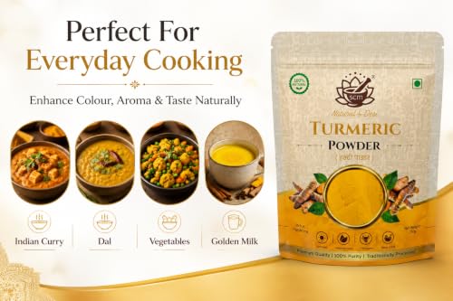 Image of SCM Natural & Desi Turmeric Powder, 100% Pure Haldi, Stone Ground, Sun Dried, High Aroma,250g
