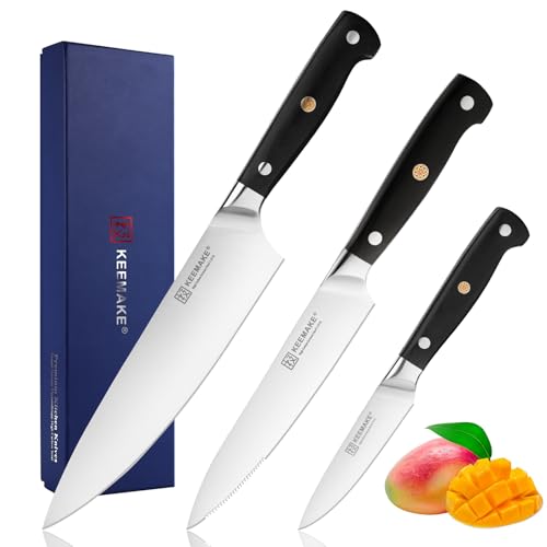KEEMAKE Professional Knife Set on a kitchen counter