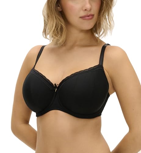 Freya Womens Flirt Underwire Padded Half Cup Bra Black
