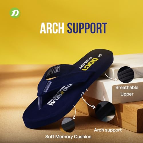 Image of DOCTOR EXTRA SOFT Thong Arch Support Ortho Slippers for Women|Orthopedic Diabetic & Stylish|Lightweight Comfortable & Casual|Pregnancy Anti-Skid Bedroom Daily Use House Flip-Flops Ladies & Girls D-15