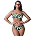 Produktbild QUINTRA Bademode Bikini Frauen Blätter Print Bandage Bikini Set Split Badeanzug Brasilianische Bademode Beachwear