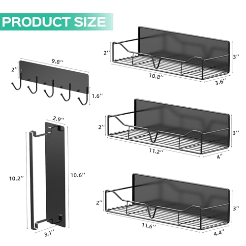 Uasdrvi 5Pcs Heavy-Duty Magnetic Shelves for Fridge, Washing Machines, Dryers, Metal Doors, and Any Metal Surface — view 2