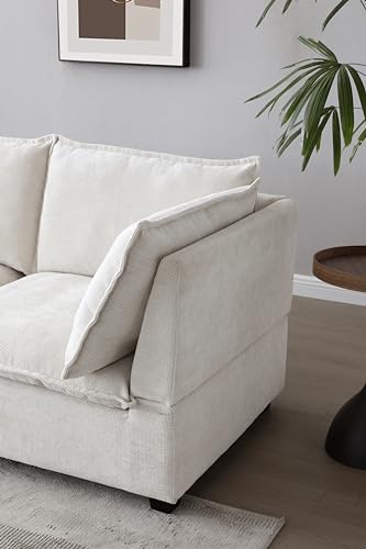 Oversized U-Shaped Modular Sectional Sofa with Reversible Chaises and Sleeper Bed for Living Room
