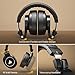 MAONO Studio Monitor Mixing DJ Headphones, 50mm Driver Professional Over Ear Wired Headset with 3.5mm to 6.35mm Jack for Guitar AMP, Piano, Music Production, Keyboard, Recording, Podcast, MH700 Black