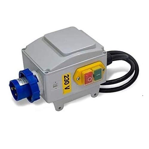 SALVAMOTORE INDUSTRIALE PER BETONIERA o IMPASTATRICE 2HP 16A 2P+T IP67 INTERRUTTORE AVVIATORE CON CONDENSATORE 50 Microfarad 320/360 Litri PROFESSIONALE MARCA ROSI
