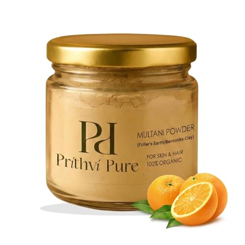 Image of Orange Peel Multani Mitti Face Pack 300g | Herbal Ayurvedic Clay for Oil Control, Tan Reduction & Clear-Looking Skin | For Face & Body Use