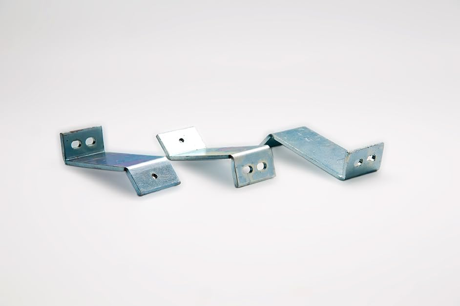 Angled DIN Rail Mounting Brackets, 3 Inch, RoHS Compliant, 20-Pack
