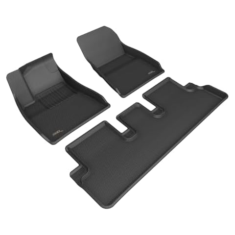 3D MAXpider Custom Fit Kagu Floor Mat (Black) Compatible with Tesla Model 3 Highland 2024 - Full Set Cover