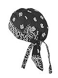  memego Bandana Cap Kopftuch Muster Schwarz Weiss