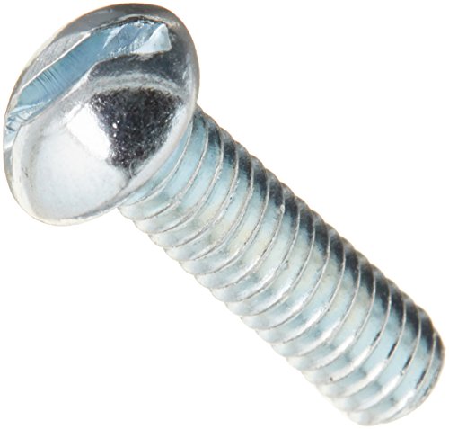 Vis mécaniques 5/16"-18 UNC tête ronde à fente acier zingué ASME B18.6.3 de 2,5 cm