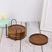 4 Pcs Wood Coasters for Drinks Absorbent, Wooden Coasters with Holder, Drink Coasters for Coffee Table, Absorbent Coaster Set for Table Protection Drink Coasters for Farmhouse, Office, Bar
