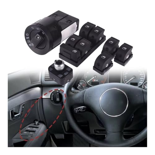 Bouton de commande de phares et lève-vitre Audi A4 pour remplacer les plastiques collants - 6