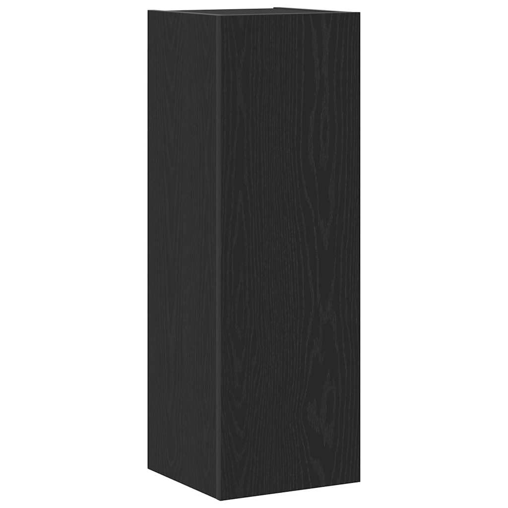 vidaXL Wand-TV-Schrank Schwarz Eichen-Optik 30,5 x 30 x 90 cm, Moderne Wohnzimmerschränke, Wand-TV-Möbel, rechteckige Medieneinheit, schickes Design, Platzsparende Lösung