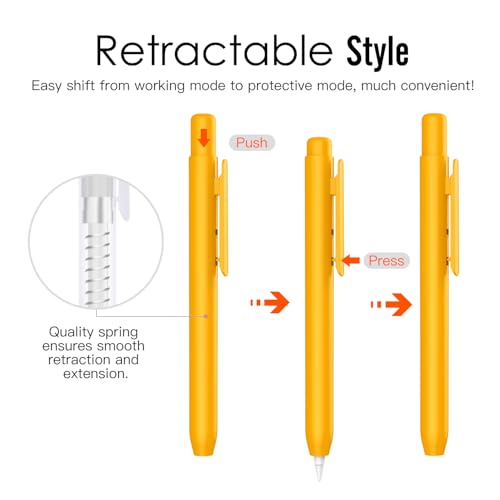 Image of MoKo Holder Case for Apple Pencil 1st Generation, Retractable Apple Pencil 1st Case Protective iPad Pencil Sleeve Skin Cover with Sturdy Clip, Papaya