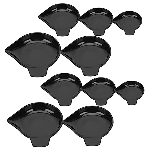 VILLCASE 10pcs Plastic Powder Weighing Dish Set Narrow Spout Scale Pan for Accurate Measurement Plastic Weighing Tray for Kitchen Bakery and Lab Use