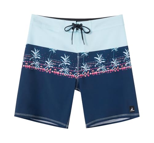 SURF CUZ Men's Board Shorts 4-Way Stretch Swim Trunks Quick Dry