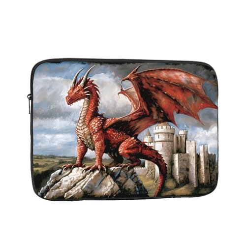 Red Dragon Laptop Sleeve Case 15 Inch Suitable For Notebook Computer Tablet Traveling Carrying Simple Case