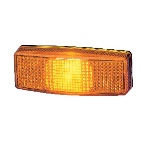 HELLA 2PS 006 717-031 Seitenmarkierungsleuchte - Begrenzungsleuchte - Anhänger - Wohnwagen - Halogen - 12V - Schraubanschluss/Anbau - ADR/GGVS - Lichtscheibenfarbe: gelb - rechts/links - Menge: 1
