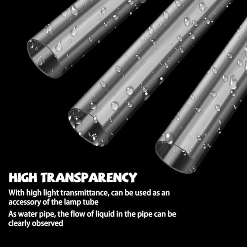 Image of LANIAKEA 6PCS Clear Polycarbonate Tube, 2 inch (50mm) Diameter Round DIY Plastic Tubing, 12 inch(305mm) Length Rigid Storage Tube,5 /64 inch (2mm) Wall