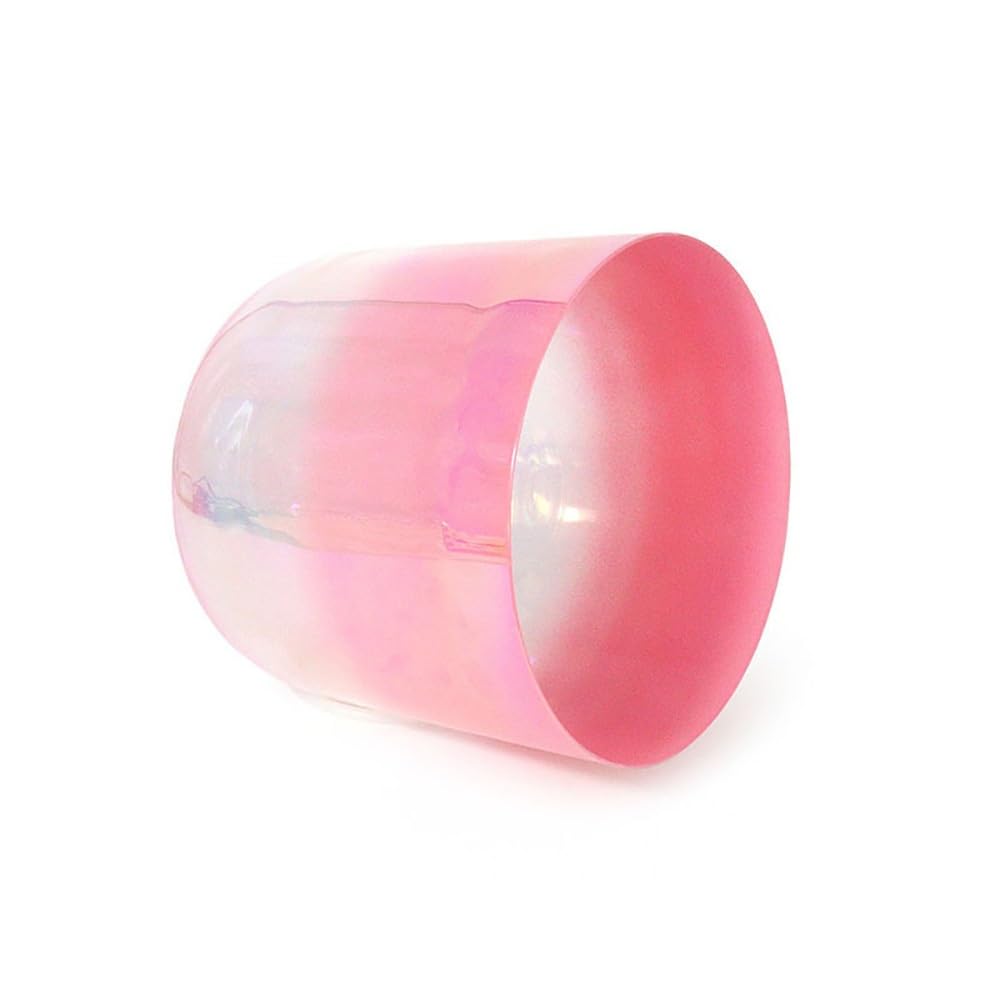 Rosa Alchemistische Kristallschale, 6 Zoll, Geschenk für Meditation Yoga und Klangheilung, mit gratis Acryl-Schlagzeug und O-Ring(A)