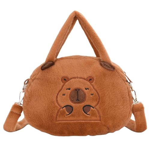 JAHEMU Bolso Bandolera Capybara Bolso de Mano de Felpa Kawaii Bolsos Cruzado Monederos para Niña Mujer