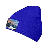Alpine Scenery Vivid Sky Above - Gorros unisex de punto para invierno para hombres y mujeres, gorra gruesa y cálida para clima frío, Azul, talla �nica