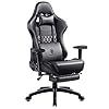 Dowinx verstelbare gaming chair PC-bureaustoel met voetsteun, game stoel met massage-lendensteun, ergonomische PU…
