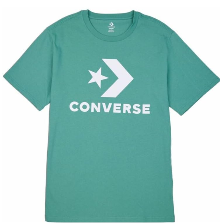 T-Shirt Converse Vert en Coton Coupe Standard Fit Unisexe Taille 2XS