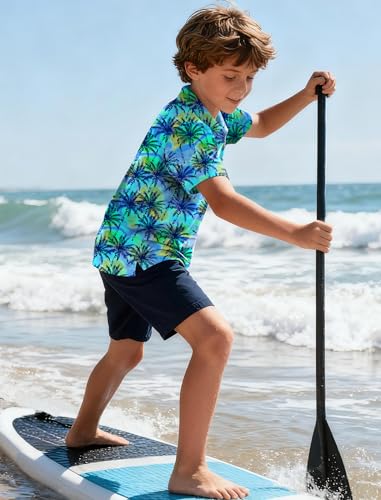 Rioofinx Kids Golf Polo Shirts Hawaiian Print Polo Shirt Moisture Wicking Quick Dry Fabric Casual Short Sleeve Tops School Uniform YS06 5-6T — view 5