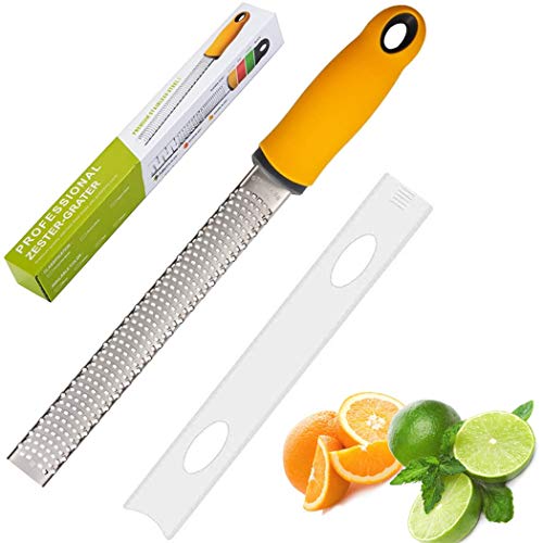 Hoshen 5 Colors Stainless Steel Lemon Grater, Multifunctional Cheese Grater, Sharp Stainless Steel Blade and Protective Cover
