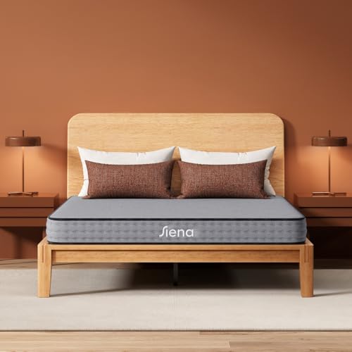 Image of Siena 6 inch Essential Hybrid Full Mattress - Medium Firm - Memory Foam & Innerspring System - 180-Night Trial - Pressure-Relief - Mattress in a Box