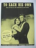 To Each His Own Original 1946 Vintage Sheet Music from'To Each His Own' with Olivia DeHavilland,...