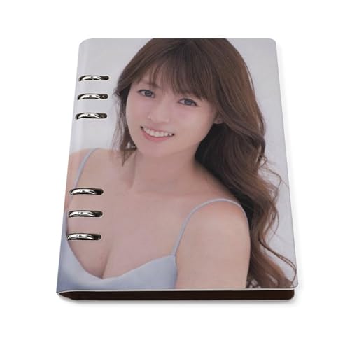 for 深田恭子 (26) ノート A5 バインダーノート おしゃれ かわいい ハードカバー PUレザーのデザインは防水性と耐摩耗性があります 文房具 オリジナルデザイン(774 )