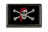 Dimensions : 15 x 23 mm U24 Pin\'s pirate avec foulard rouge, Acrylique
