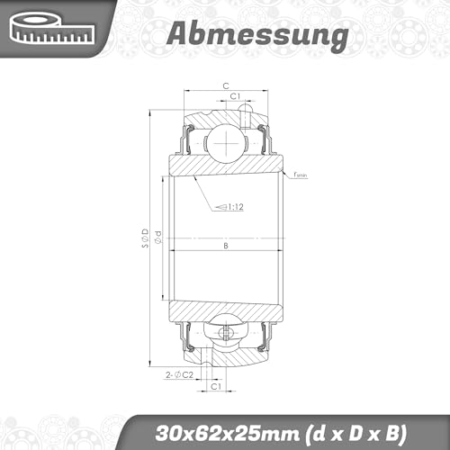 Parts and Parts Spannlager UK (30x62x25)
