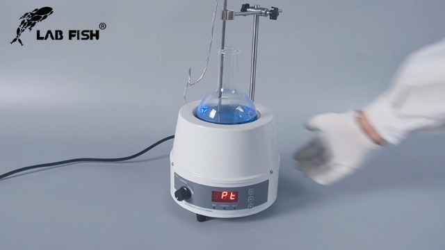 Image of LAB FISH HMSC-2000ml Heating Mantle Magnetic Stirrer, 450W | 2000ml capacity, digital temp control with probe, timer, magnetic stirring for lab flask heating & mixing