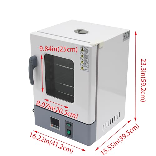 THUXEON 110V Digital Forced Air Convection Drying Oven, Intelligent Temperature Control, a Fan Switch, 0.6KW Power Horizontal Electric Blast Drying Oven for Industrial/Research Institutes