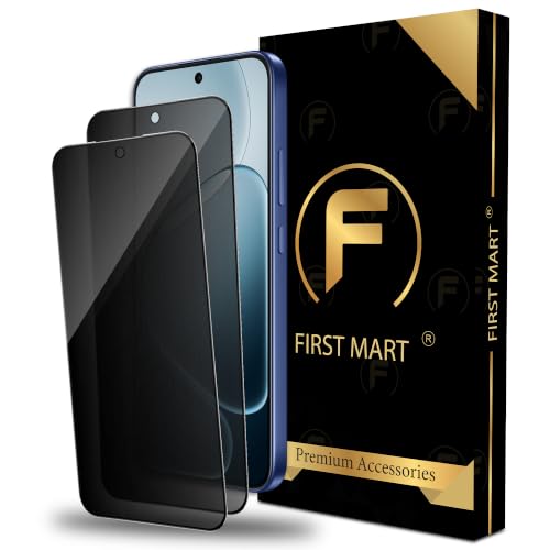 Image of FIRST MART Privacy Tempered Glass for Oppo F31 Pro Plus, 2 Pack | Anti-Spy 9H Screen Protector, Edge-to-Edge, Case-Friendly, Scratch Resistant, Bubble-Free