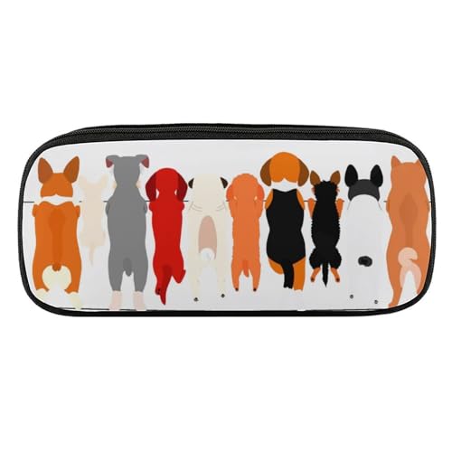 ペンケース 筆箱 大容量 軽量 犬柄 コーギー ハスキー かわいい 筆入れ ふでばこ ペンポーチ 多機能 コンパクト シンプル おしゃれ 中小学生 高校生 女の子 男の子
