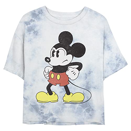 T-shirt Disney Mickey Mouse femme col rond en coton noir